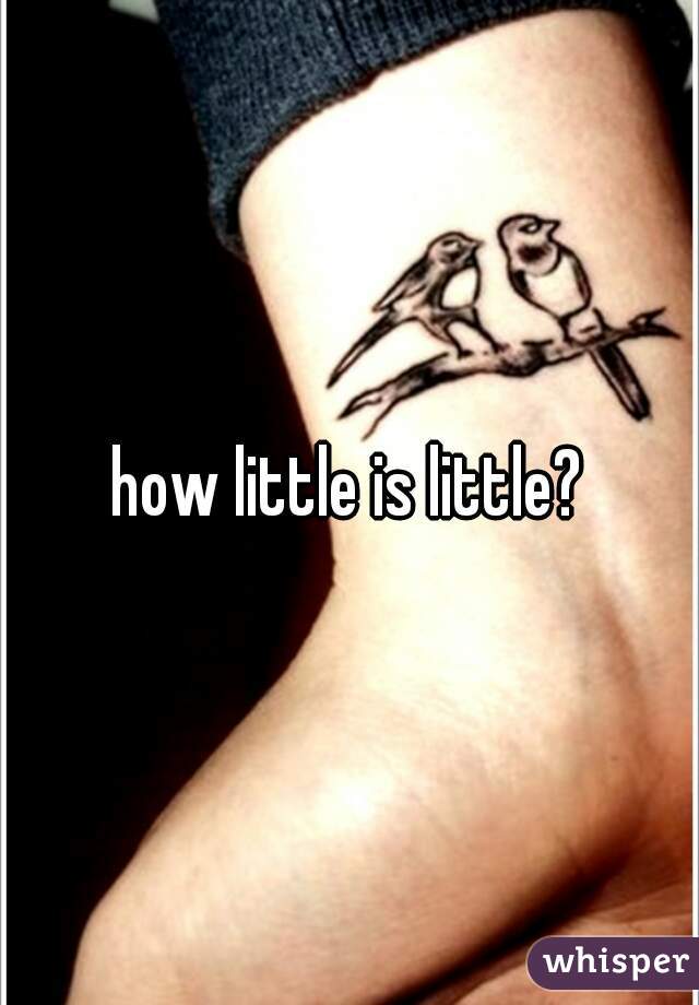 how little is little?