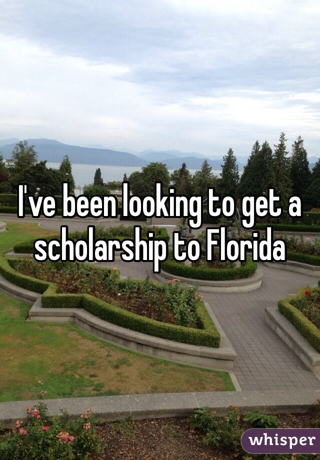 I've been looking to get a scholarship to Florida 