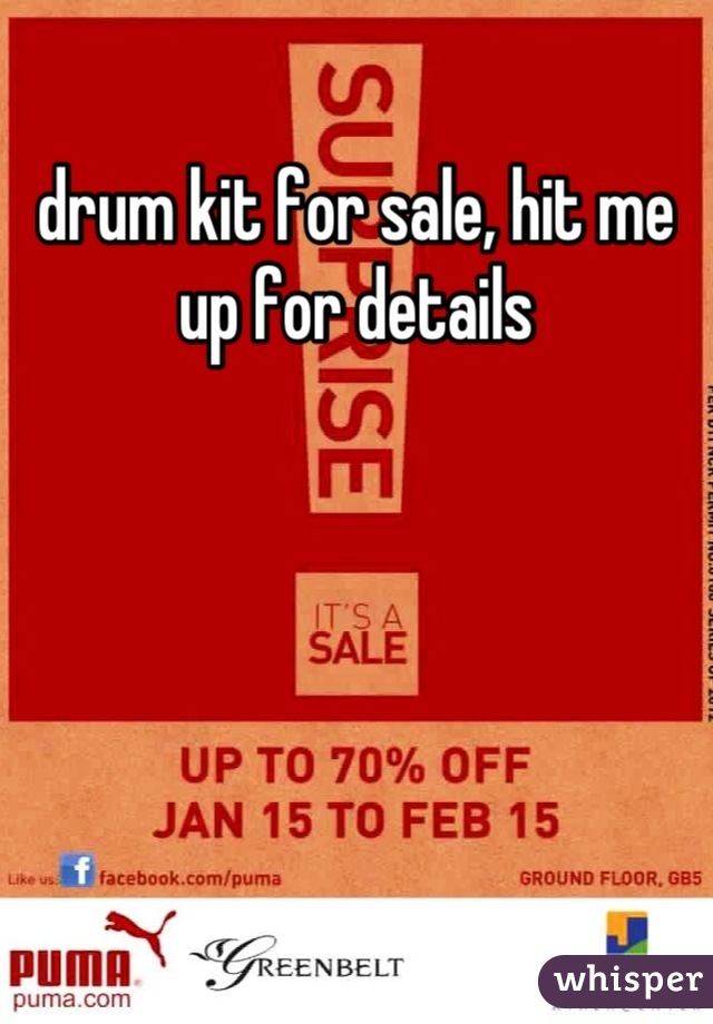 drum kit for sale, hit me up for details