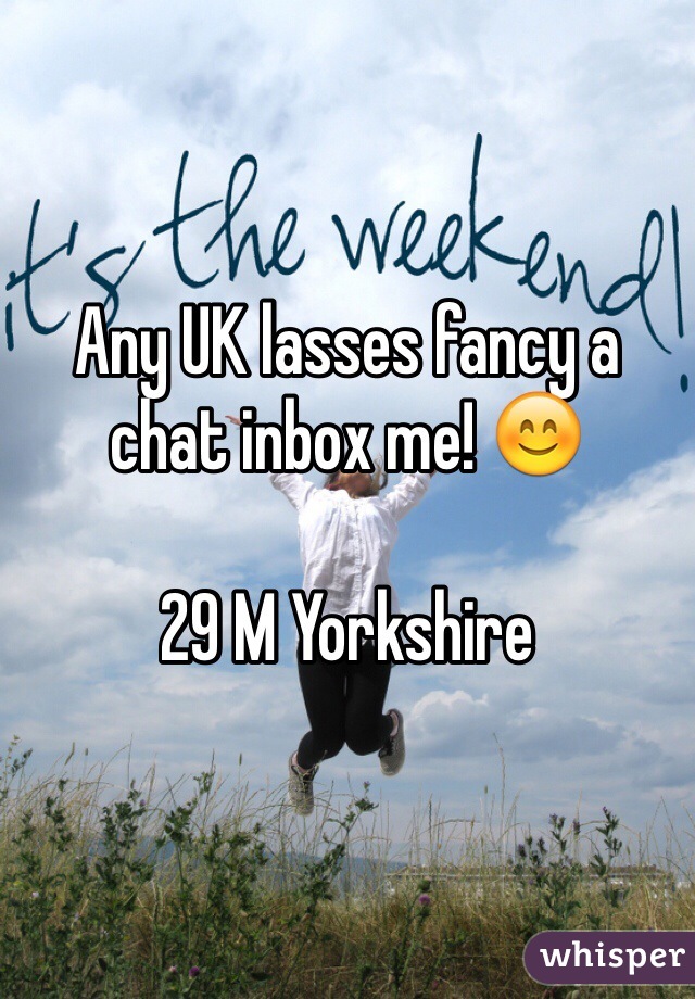 Any UK lasses fancy a chat inbox me! 😊

29 M Yorkshire 