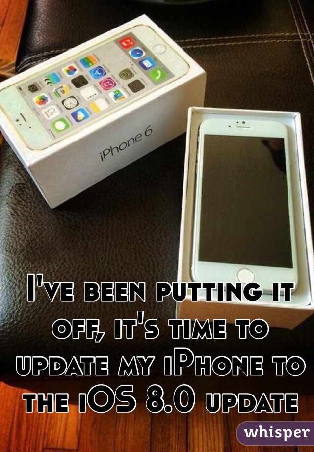 I've been putting it off, it's time to update my iPhone to the iOS 8.0 update 