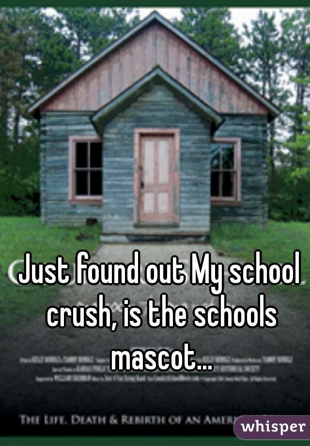 Just found out My school crush, is the schools mascot...