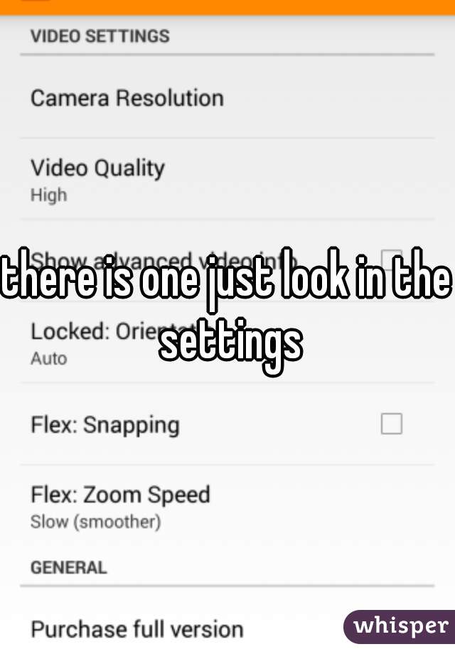 there is one just look in the settings