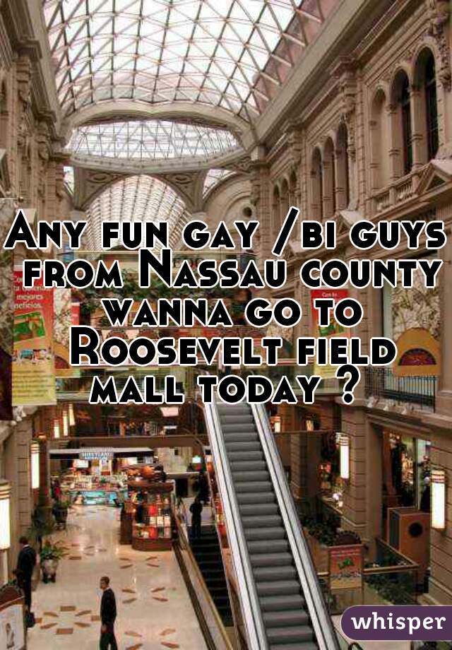 Any fun gay /bi guys from Nassau county wanna go to Roosevelt field mall today ? 