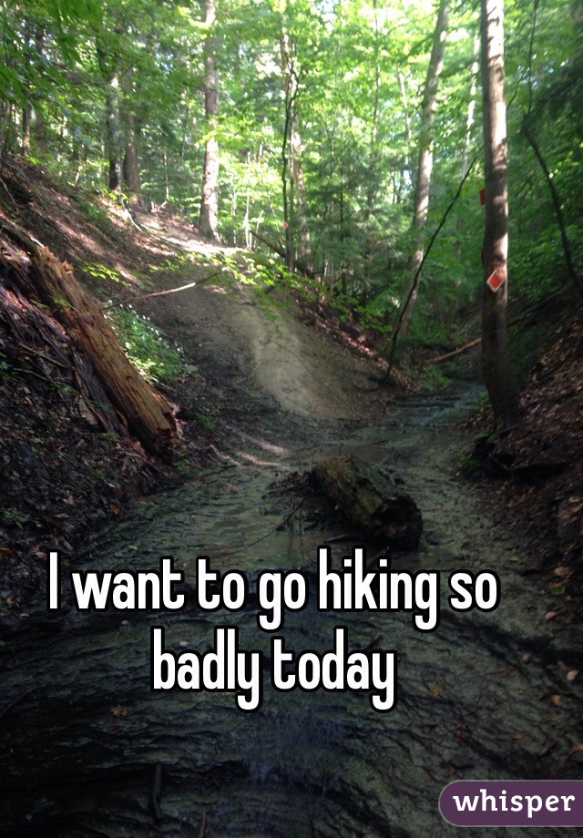 I want to go hiking so badly today