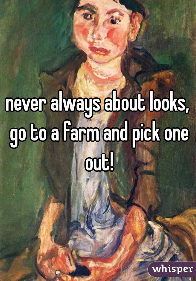 never always about looks, go to a farm and pick one out!