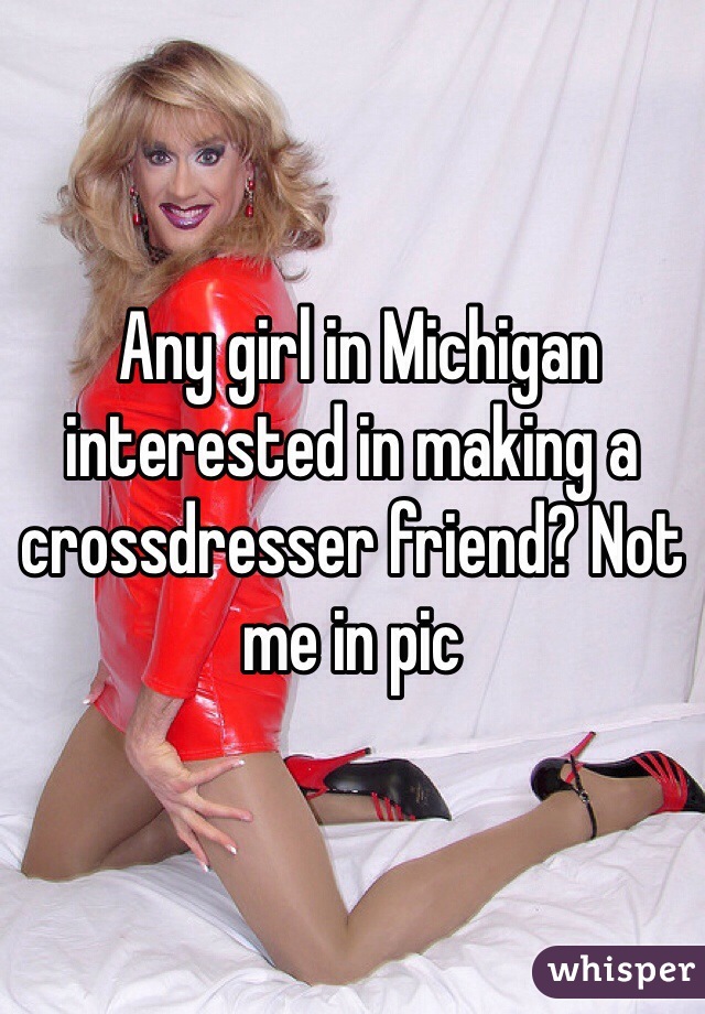  Any girl in Michigan interested in making a crossdresser friend? Not me in pic