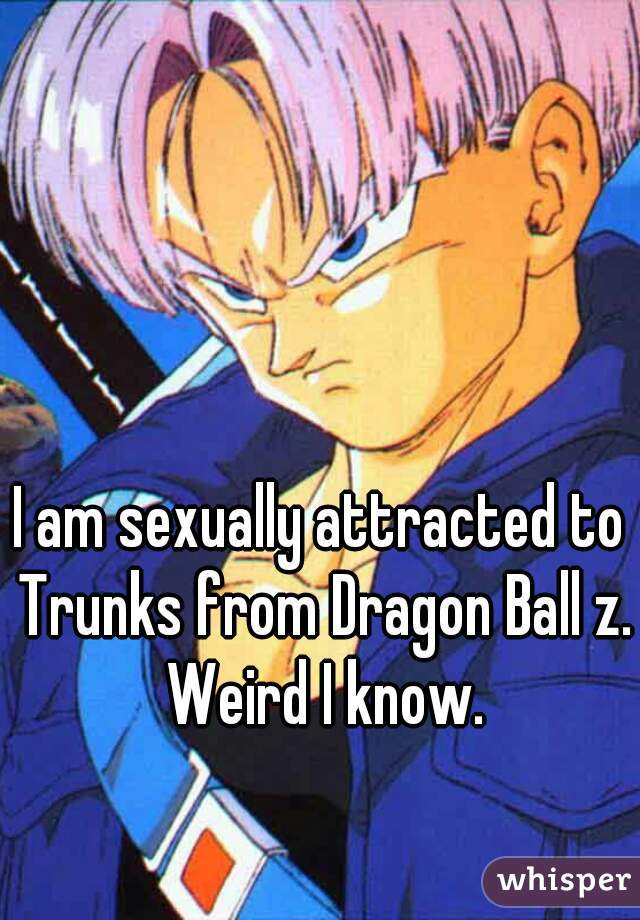 I am sexually attracted to Trunks from Dragon Ball z. Weird I know.