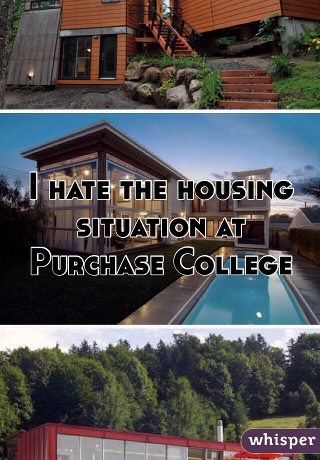 I hate the housing situation at Purchase College 