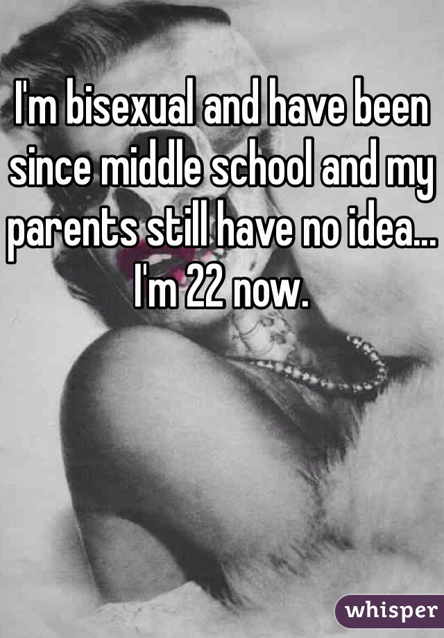 I'm bisexual and have been since middle school and my parents still have no idea... I'm 22 now.