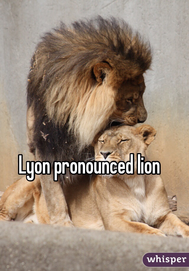 Lyon pronounced lion