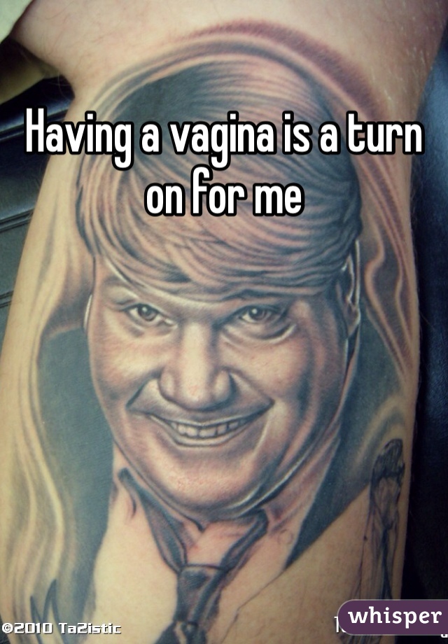 Having a vagina is a turn on for me 