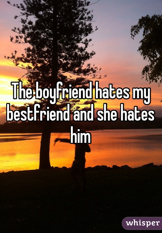 The boyfriend hates my bestfriend and she hates him