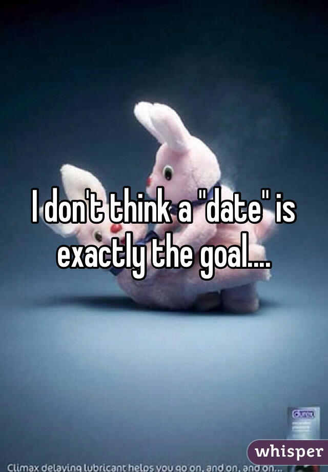 I don't think a "date" is exactly the goal.... 