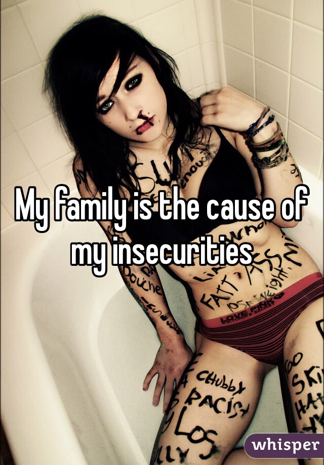 My family is the cause of my insecurities 