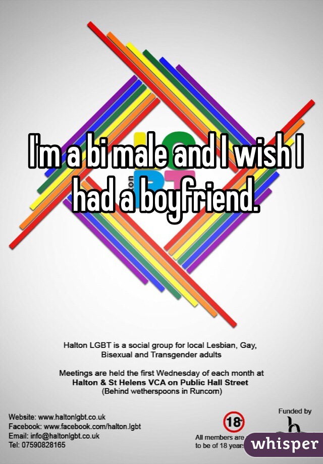 I'm a bi male and I wish I had a boyfriend. 