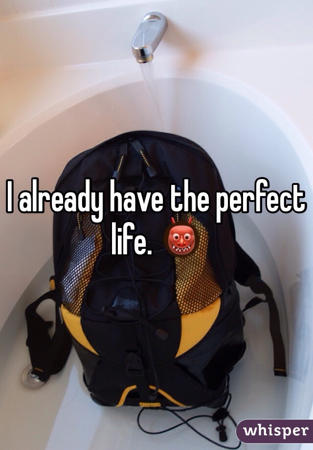 I already have the perfect life. 👹