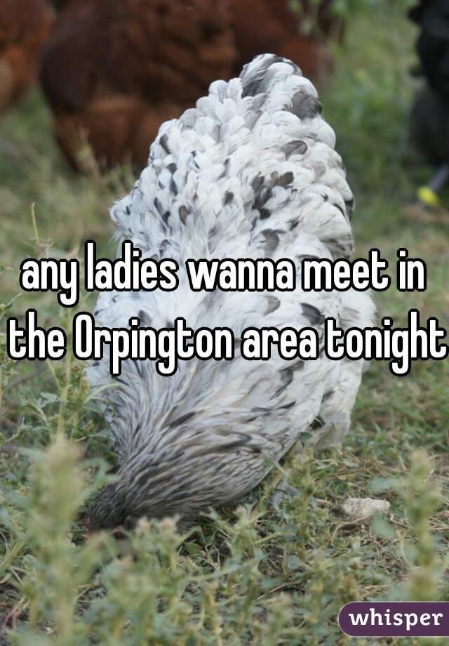 any ladies wanna meet in the Orpington area tonight 