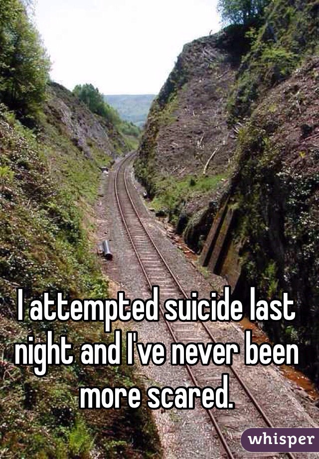I attempted suicide last night and I've never been more scared. 