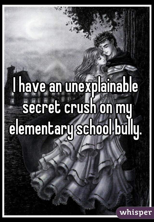 I have an unexplainable secret crush on my elementary school bully. 