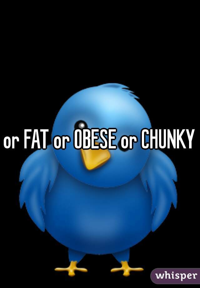 or FAT or OBESE or CHUNKY