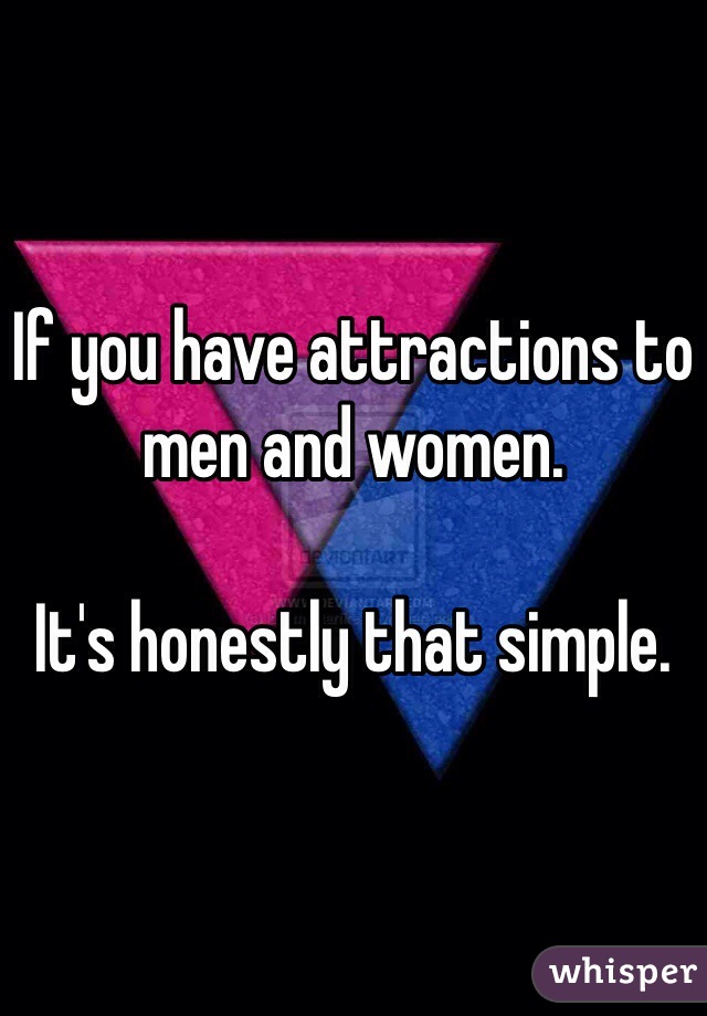 If you have attractions to men and women. 

It's honestly that simple. 