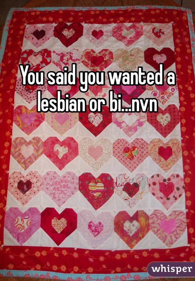 You said you wanted a lesbian or bi...nvn