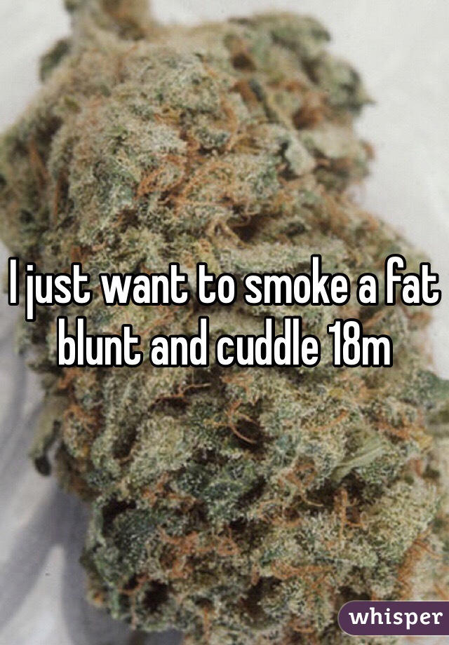 I just want to smoke a fat blunt and cuddle 18m 