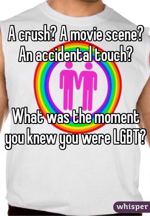 A crush? A movie scene? An accidental touch? 


What was the moment you knew you were LGBT? 