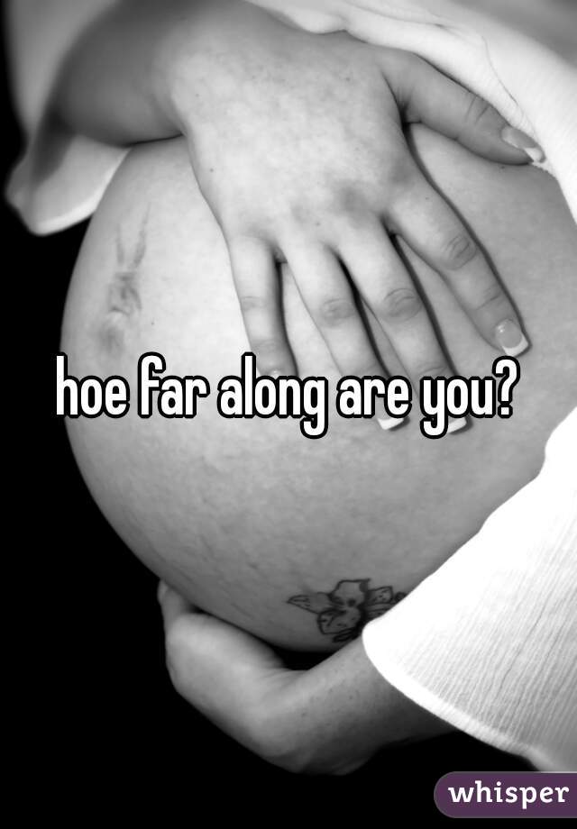 hoe far along are you?