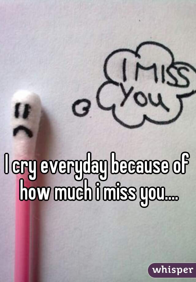 I cry everyday because of how much i miss you....