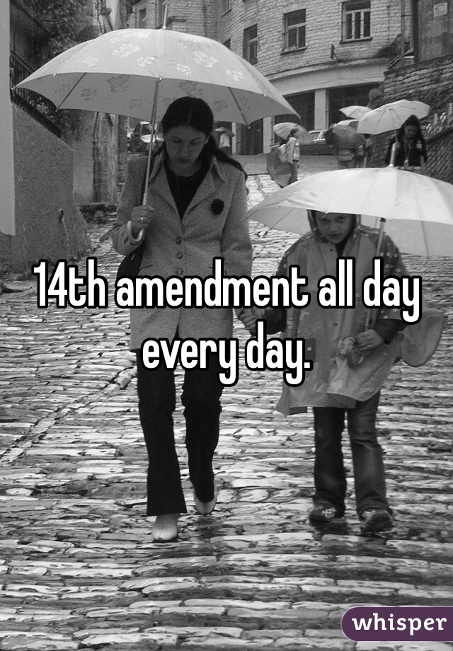 14th amendment all day every day. 