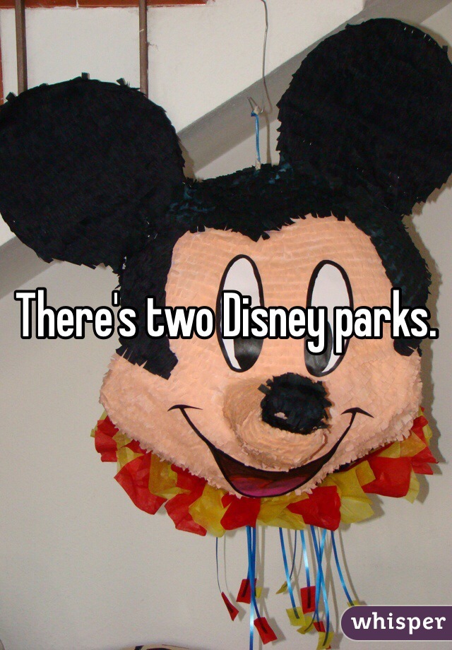 There's two Disney parks. 