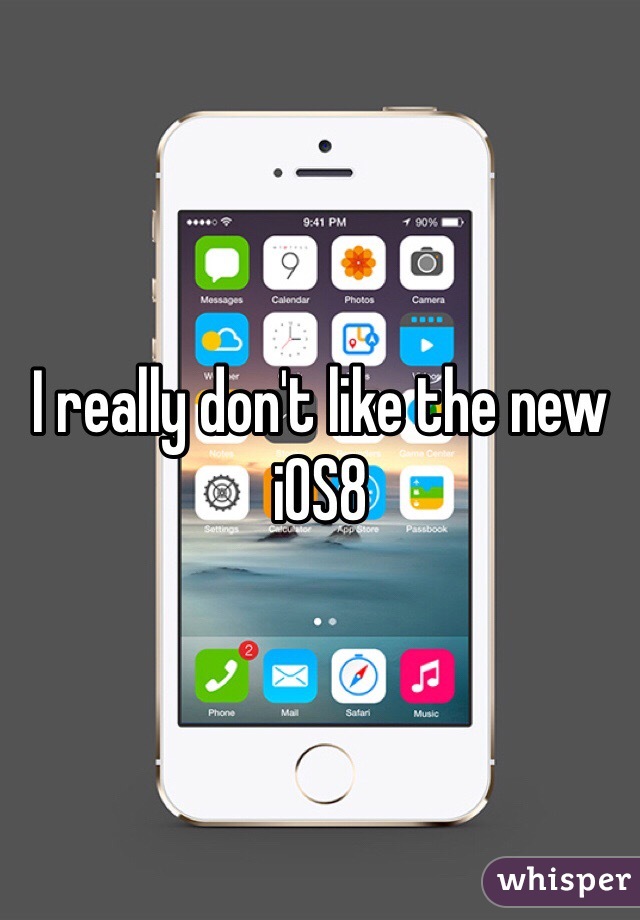 I really don't like the new iOS8