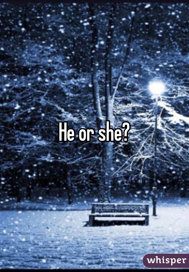 He or she?