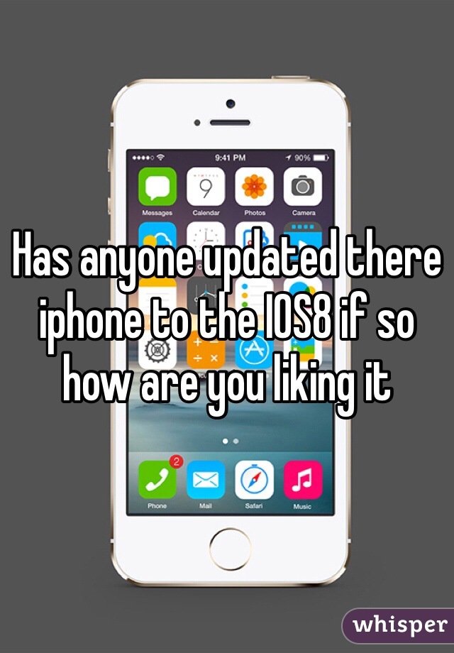 Has anyone updated there iphone to the IOS8 if so how are you liking it