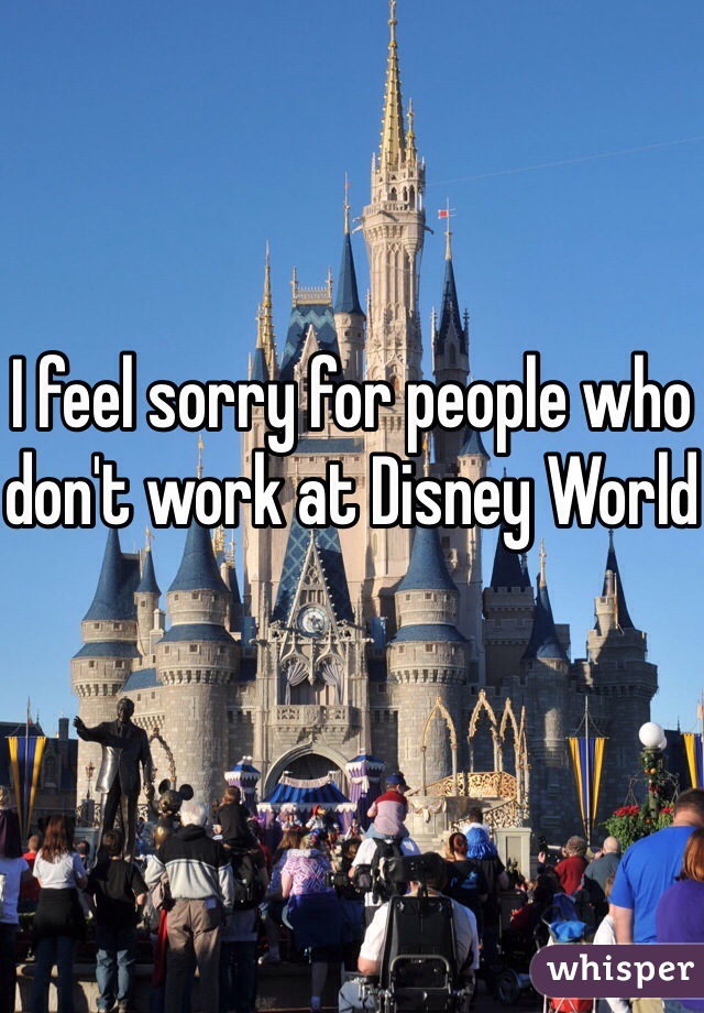 I feel sorry for people who don't work at Disney World