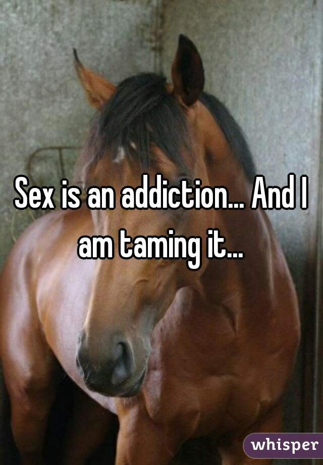 Sex is an addiction... And I am taming it... 