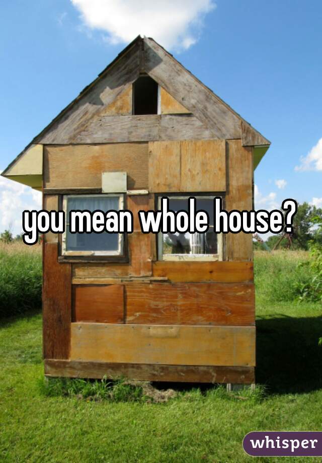 you mean whole house?