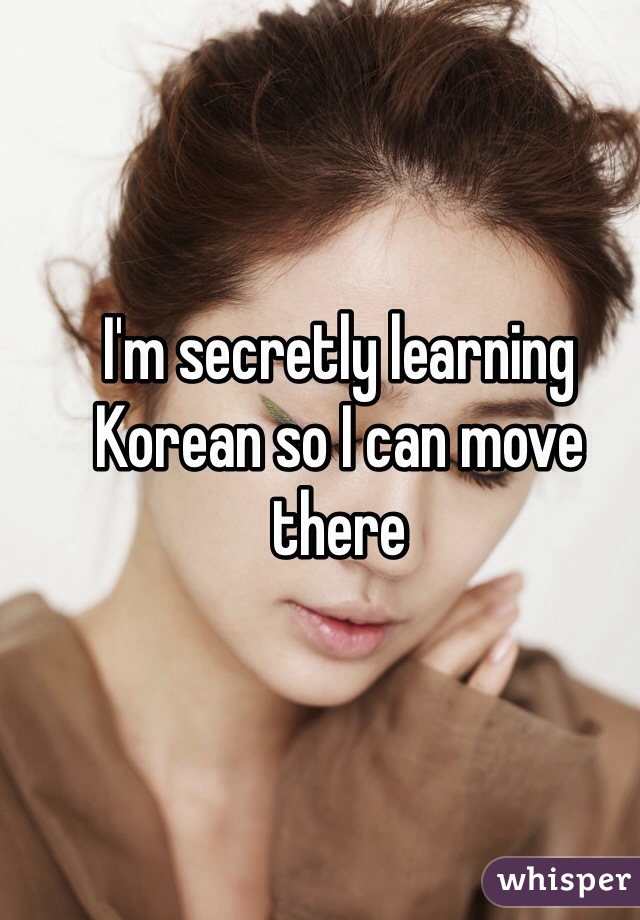 I'm secretly learning Korean so I can move there 