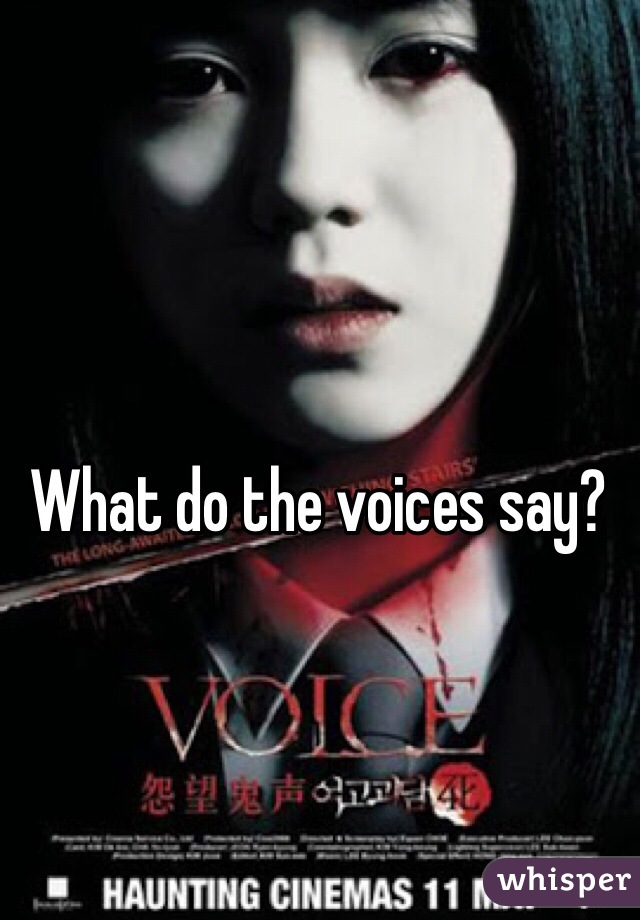 What do the voices say?