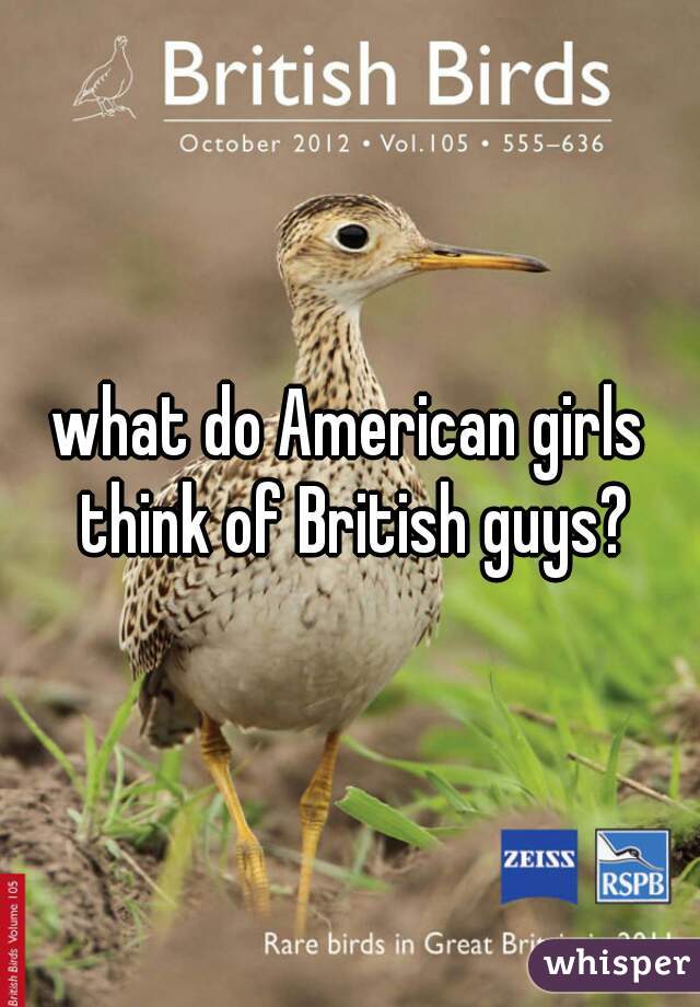 what do American girls think of British guys?
