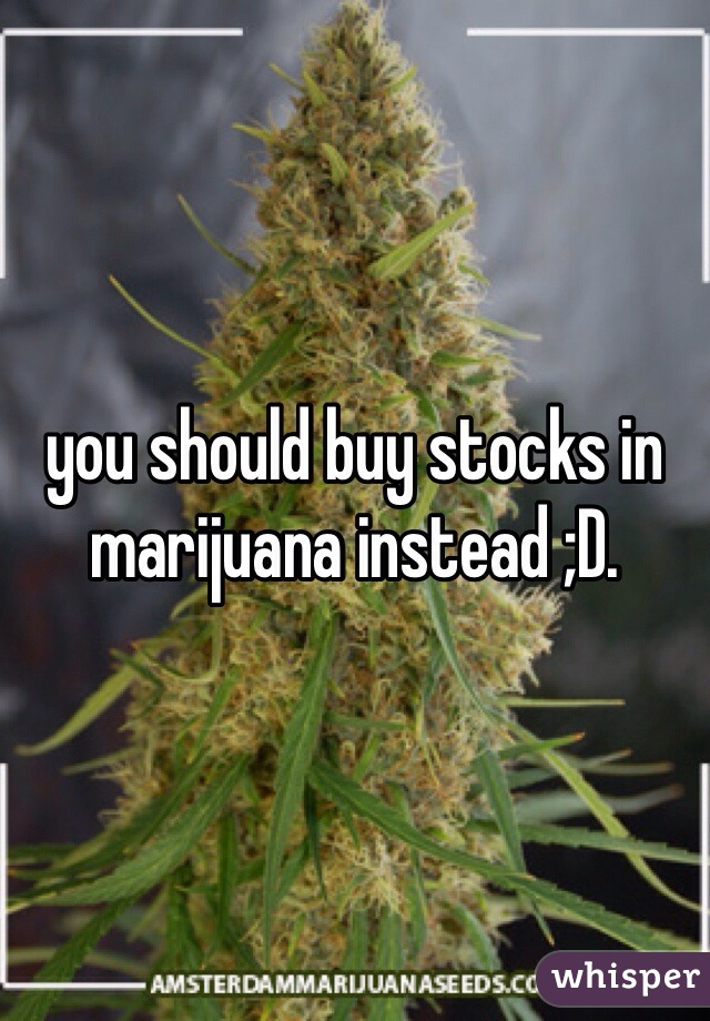 you should buy stocks in marijuana instead ;D. 