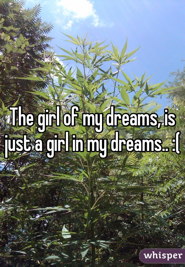 The girl of my dreams, is just a girl in my dreams.. :(