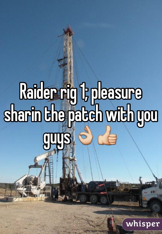 Raider rig 1; pleasure sharin the patch with you guys 👌👍