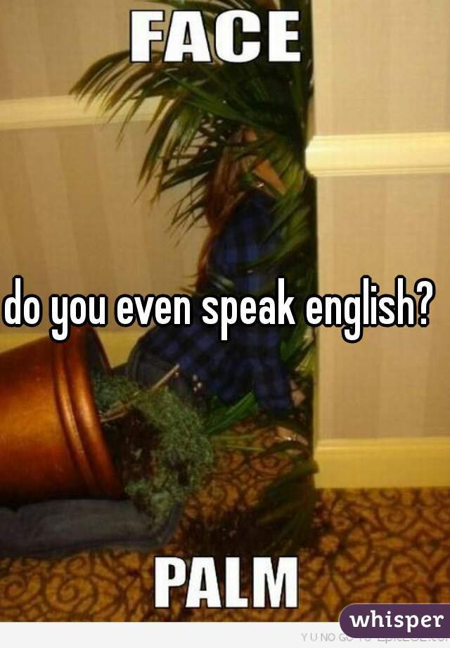 do you even speak english? 