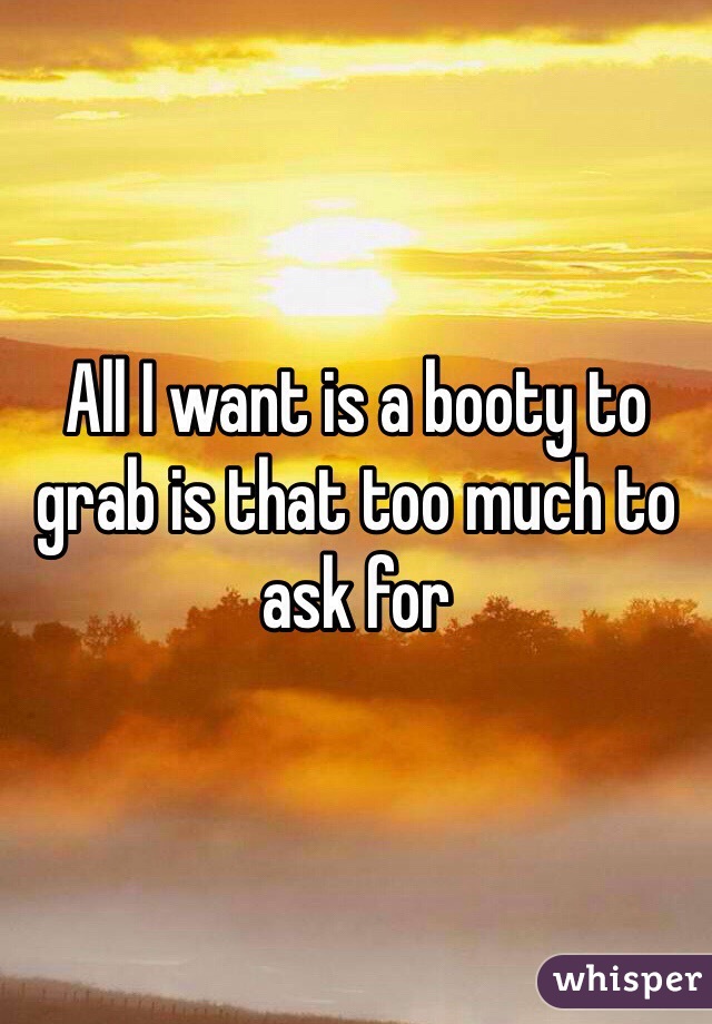 All I want is a booty to grab is that too much to ask for 