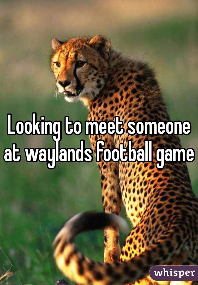 Looking to meet someone at waylands football game