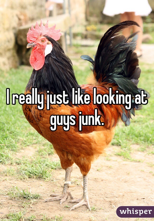 I really just like looking at guys junk. 