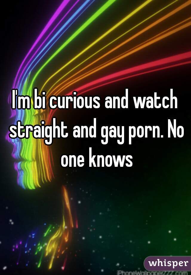 I'm bi curious and watch straight and gay porn. No one knows